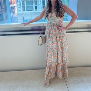 Cami Floral Backless Tiered Hem Maxi Dress from Jardinvue